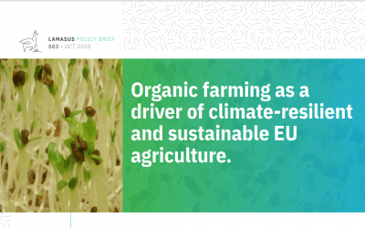 New policy brief on how organic farming can be a key driver of a more climate-resilient and sustainable EU agriculture system